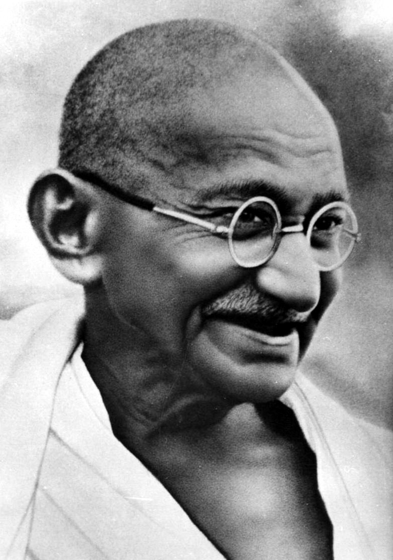 Mahatma Gandhi smiling portrait