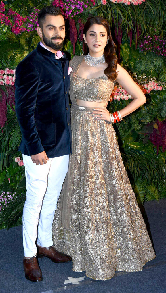 Virat Kohli and Anushka Sharma at a reception